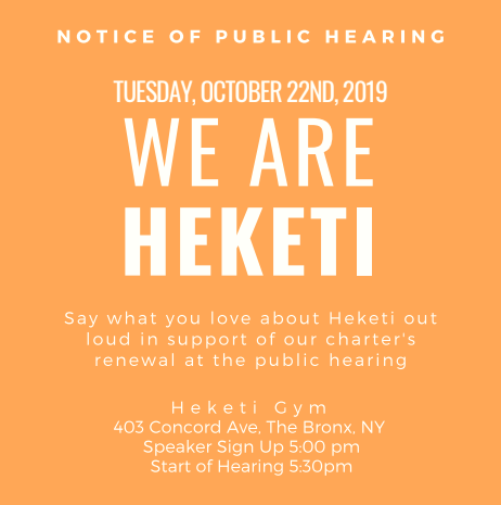 Public hearing to renew Heketi's charter!