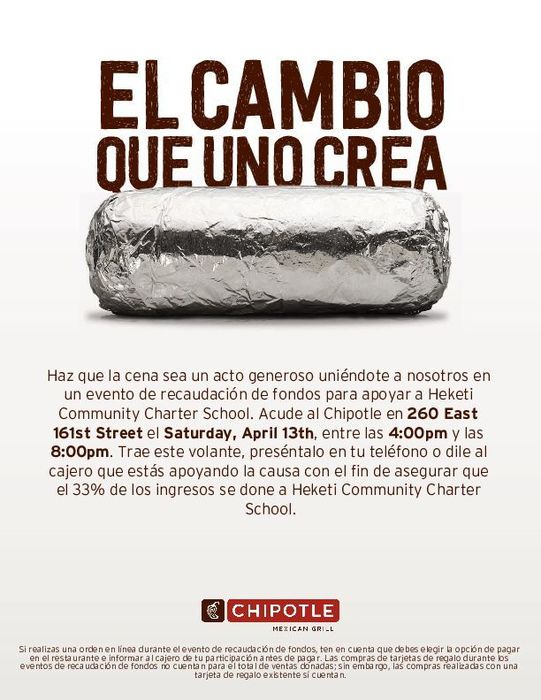 Chipotle Flyer (Spanish)
